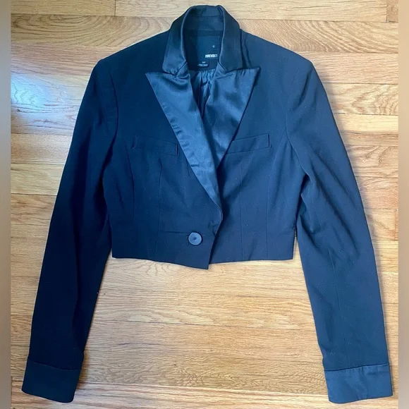 Forever 21 Jackets Coats Forever Black Cropped Blazer With